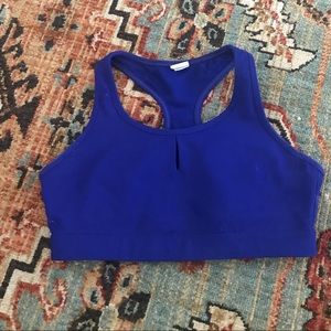 Fabletics Blue sports bra, medium.
